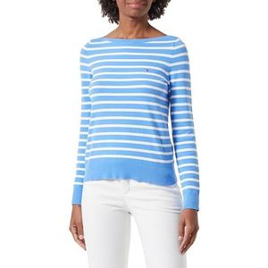 Tommy Hilfiger Gebreide damestrui, Blauw (Blauwe Spell/Ecru Stp), XXS