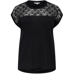 Only Carmakoma Dames Carflake S/S Mix Top Noos T-shirt, zwart, XL