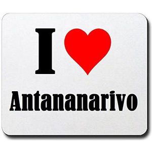 EXKLUSIV: Mousepad "I Love Antananarivo" in White, een geweldig cadeau-idee voor je partner, collega's en nog veel meer!