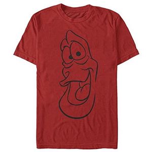 Disney The Little Mermaid - Sebastian Big Face Unisex Crew neck T-Shirt Red L