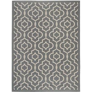 Safavieh CY6926 In- en Outdoor tapijt, geweven polypropyleen CY6926 160 x 230 cm antraciet/beige.