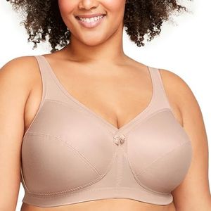 Glamorise Vrouwen Plus Size MagicLift Actieve Ondersteuning BH Draadloos # 1005, Café, 85H