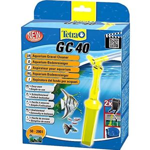 Tetra GC 40 Aquaria-vloerreiniger met slang, snelstartventiel en visbeschermingsrooster, mulmzuiger met zuigbuisconstructie, geschikt voor aquaria van 50 tot 200 liter