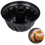 Relaxdays tulbandvorm - tulband bakvorm - Ø 25 cm - cakevorm marmercake - staal - zwart