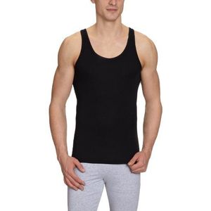 Schiesser Heren onderhemd zonder arm - origineel fijn rib, Zwart_005120, 4XL