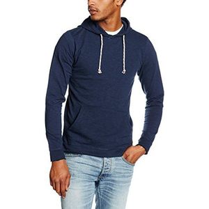 ESPRIT Heren shirt met lange mouwen en capuchon - Regular Fit, blauw (navy 400), XS