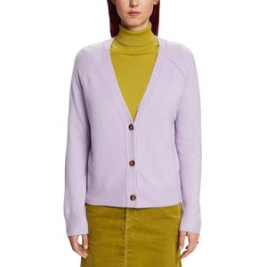 ESPRIT Cardigan met knoop, lavendel, XS