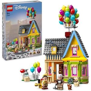 LEGO Disney en Pixar Huis uit de film 'Up' Bouwbaar Speelgoed voor 9 jaar en ouder, Bouwpakket voor Kinderen met Ballonnen, Carl, Russell en Dug Figuren, Cadeau voor Meisjes en Jongens 43217