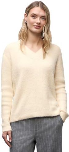 Street One - Zachte Trui - Beige - Dames - V-hals