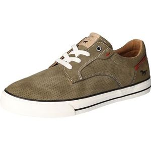 Mustang - 4198-301 - Herensneakers - Kaki - Textiel - Flexibele Loopzool