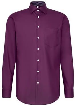 Seidensticker - 845546 - Chemise - Groen - Manches Longues - Coupe Droite