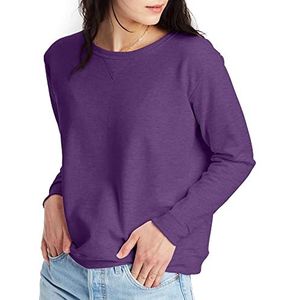 Hanes EcoSmart Sweatshirt met ronde hals voor dames, Violette pracht, L