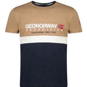 Geographical Norway Jdouble_Heren T-shirt, Taupe, M