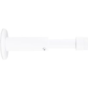 Deurstopper voor wandmontage, lijm- of schroefmontage, in lengte verstelbaar: 88-125 mm, wit gelakt, wit siliconenrubber, schokdempers