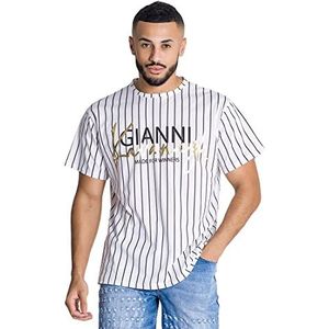 Gianni Kavanagh White Blurred Lines Oversized Tee T-shirt voor heren, Wit, XL