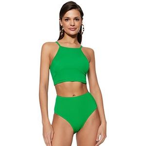 Trendyol Dames Regular fit gebreide bikinitop, lichtgroen,36, Lichtgroen, 40