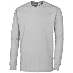 BP 1620-171-51-4XL Unisex T-shirt met lange mouwen, 1/1 mouwen, ronde hals en gebreide band, 70 cm, 180,00 g/m² stofmix, lichtgrijs, 4XL