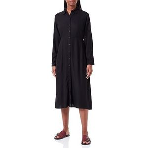 Bestseller A/S Dames Pcnova Ls Midi Dress Noos Bc jurk, zwart, XL