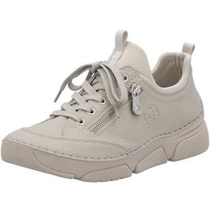 Rieker 45973-60 veterschoen textiel en synthetisch dames in beige, beige, 36 EU