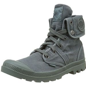 Palladium - Pallabrousse Baggy Hoge sneakers voor heren van zeildoek, gekartelde zool, militaire look, veganistisch vriendelijk, Blauw E08 Urban Chic Balsem Green, 45 EU