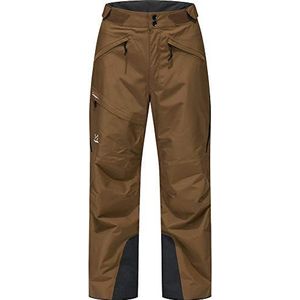 Haglöfs Lumi Skibroek voor dames, losse broek, waterdicht, winddicht, ademend, teak bruin, XS XS