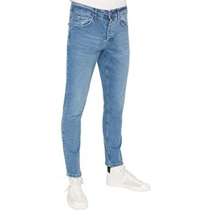 Trendyol Man normale taille skinny fit slim fit jeans, blauw,32, Blauw, 42