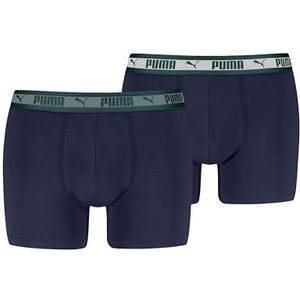 PUMA - Boxershorts - Marineblauw/Groen - Verpakking van 2 stuks