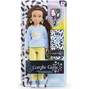 Corolle 9000600100 Girls Zoe Shopping Surprise, Dress-Up Doll with Earrings and 6 Surprises, Vanilla Scent, 28 cm, from 4 Years