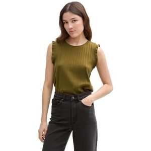 TOM TAILOR Denim Damestop, 37798 - Warm Moss Green, XXL