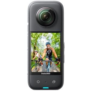 Insta360 X3 - waterdichte 360°-actiecamera met 48MP 1/2""-sensoren, 5,7K 360°-Active HDR-video's, 72MP 360°-foto's, 4K enkele lens, stabilisatie, 2,29 inch touchscreen, met officiële stickerset