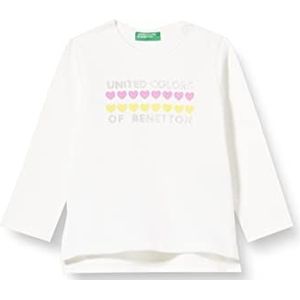 United Colors of Benetton Sweatshirt met capuchon voor meisjes, wit 101., 104 cm