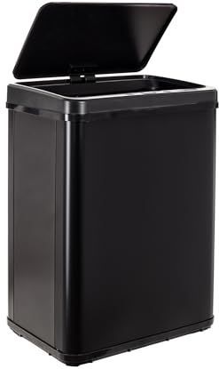 Inbouwprullenbak - Zwart - RVS