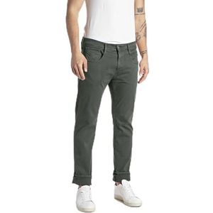 Replay Anbass Slim Fit Hyperflex Colour X-Lite Herenjeans met stretch, Military Green 030-1, 29W / 32L