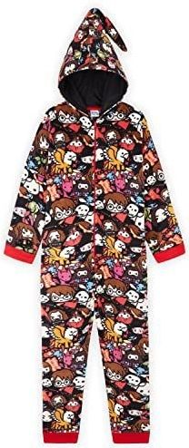 Harry Potter Onesie, pyjama's voor meisjes en jongens, fleece kinderpyjama's 7-14 jaar (Veelkleurig, 9-10 Jaar)