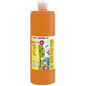 Eberhard Faber 578915 - EFA Color vingerverf in een flesje, kleur cadmium oranje, inhoud 750 ml, sneldrogend en afwasbaar, voor meng- en creatief schilderplezier