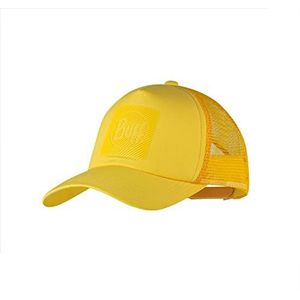 Buff Yellow Mitt Trucker Cap voor kinderen, uniseks, geel, eenheidsmaat