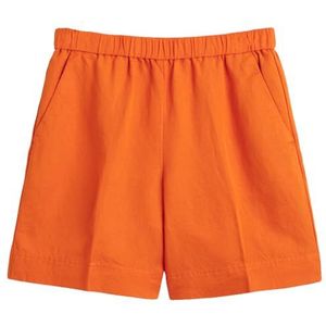 REL Linen Blend Pull On Shorts, pompoen oranje, 40