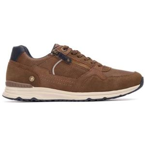 Refresh - 17290001-MARRON - Trainers - Bruin - Plat - Veters en Ritssluiting