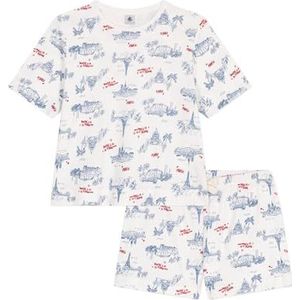 Petit Bateau Pyjacourt voor dames, wit/multico., XS