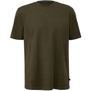 QS - Shirt - Kaki - Jersey - Ronde Hals - Kwartmouw