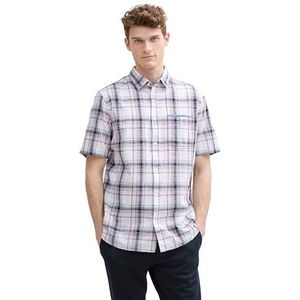 Overhemd - Geruit - Katoen - Korte Mouwen - Regular Fit