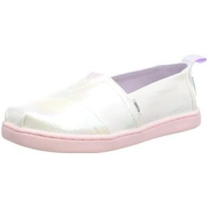 TOMS Alpargata instappers met kleine glitter voor dames, Wit, 4 UK Child