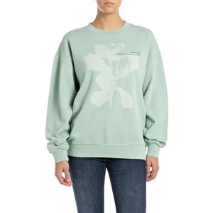 Replay Oversized sweatshirt voor dames, 582 Frosty Green, S