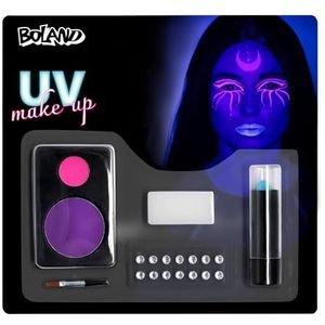 Boland - Make-up set voor Halloween, lichtgevende UV make-up en accessoires, make-up voor carnaval en themafeesten
