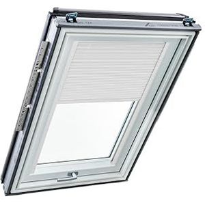 Origineel Roto Vouwgordijn ZFA Voor Roto Dakvensters Geleiderail Wit Handmatige Bediening Voor Roto Dakvensters van de Designo R6/R8, i8 en Classic 64/84 Serie met Maat 114/160 | 11/16 Kleur Wit