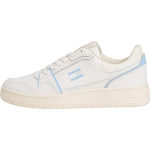 Tommy Jeans - Witte Heritage - Basketbalschoenen - Dames - Leer
