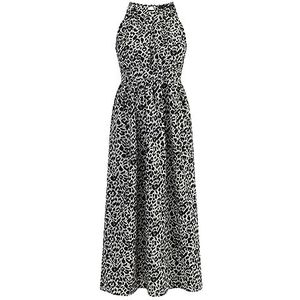 NALLY Dames maxi-jurk met luipaardprint 19226418-NA02, grijs leo, XS, Grijs Leo, XS