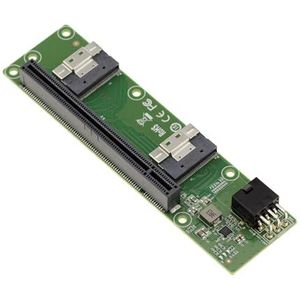 KALEA-INFORMATIQUE 2-Port SFF-8654 8i naar PCIe Gen 4.0 x8 of x16 kaart om een PCI Express poort te verplaatsen met behulp van twee SFF8654 24G aansluitingen