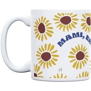 UO Mok met opschrift ""Mami Eres Un Sun"", cadeau voor Moederdag, cadeau voor moeders, cadeau voor moeders, 350 ml, keramiek, ontbijtmok