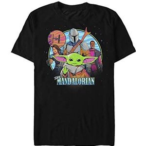 Star Wars: Mandalorian - FLOURO MANDO Unisex Crew neck T-Shirt Black 2XL